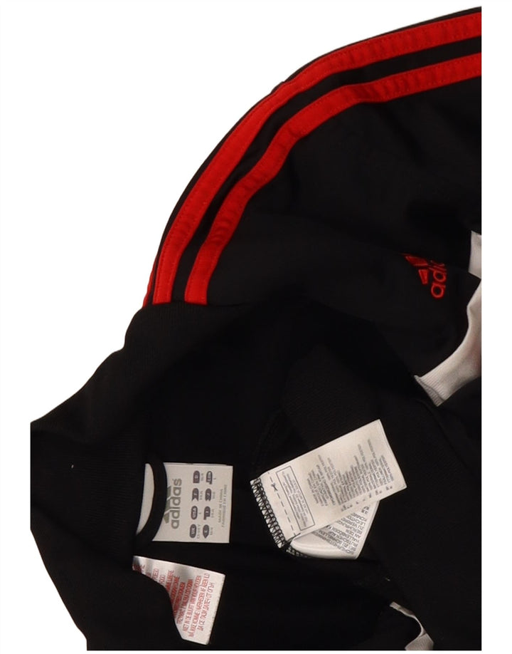Tuta intera Adidas da ragazzo 13-14 anni in poliestere color block nero