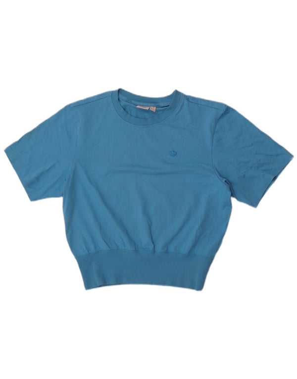 Felpa oversize a maniche corte da donna Adidas UK 10 Small Blu