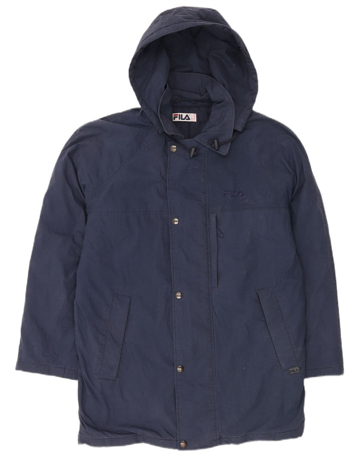 Cappotto con cappuccio da uomo FILA IT 48 medio blu navy poliestere