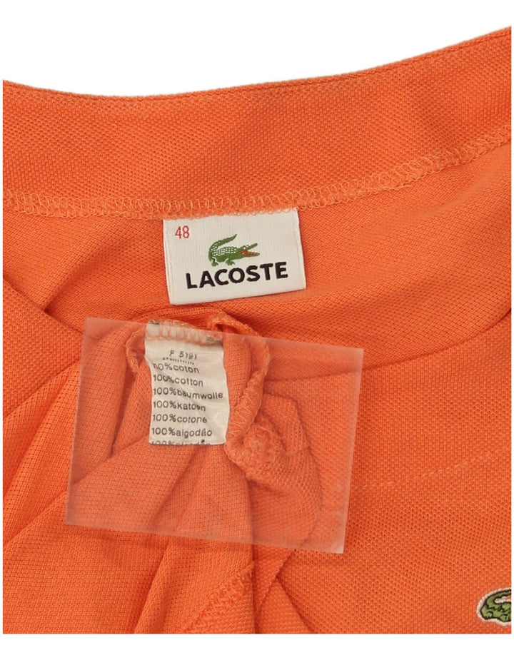 T-shirt da donna Lacoste taglia superiore 48 XL in cotone arancione