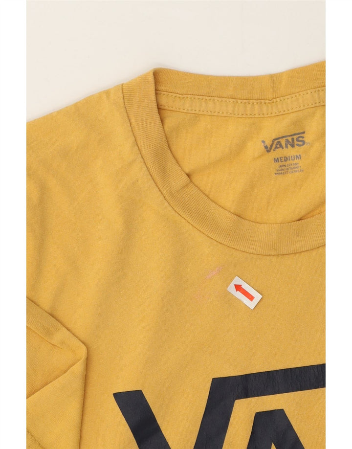T-shirt grafica da uomo Vans Top in cotone giallo medio