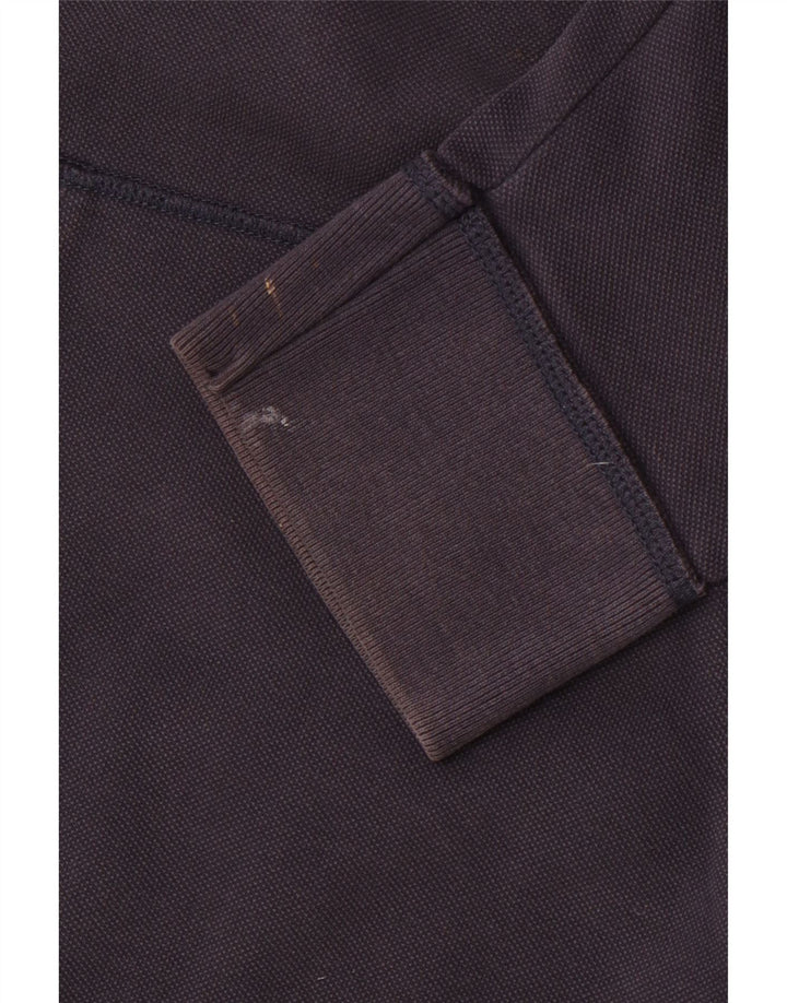 FAT FACE Felpa da uomo con collo con zip, maglione grande, cotone blu navy