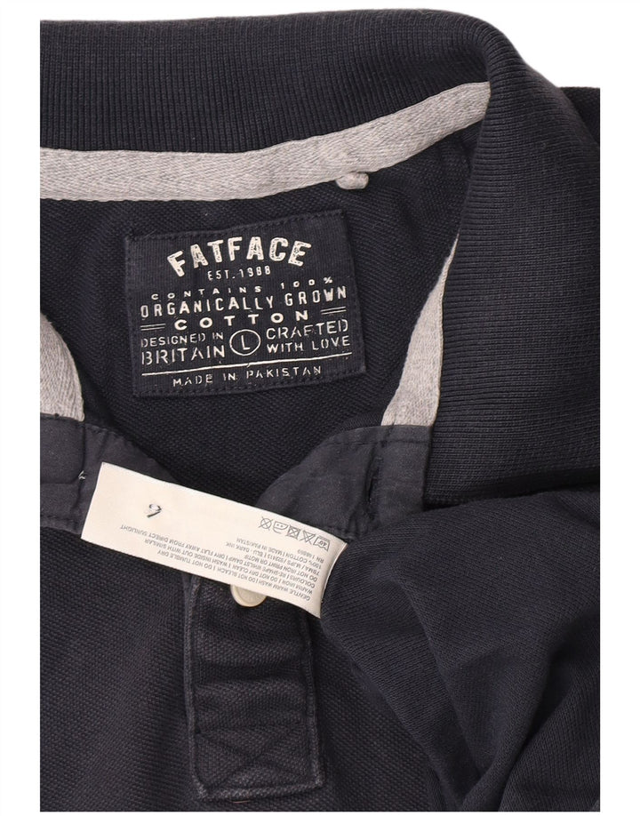 Polo da uomo Fat Face grande in cotone blu navy