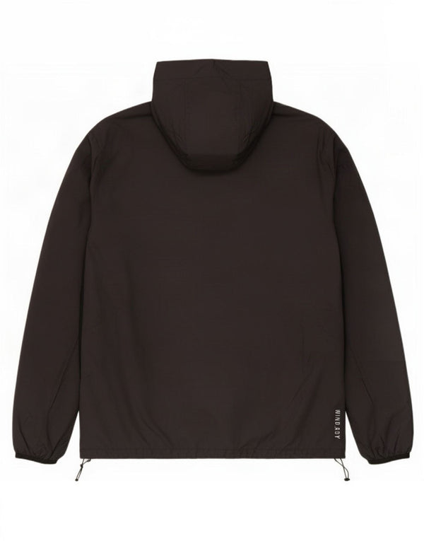Giacca antipioggia con cappuccio da donna Adidas UK 16 grande poliestere nero