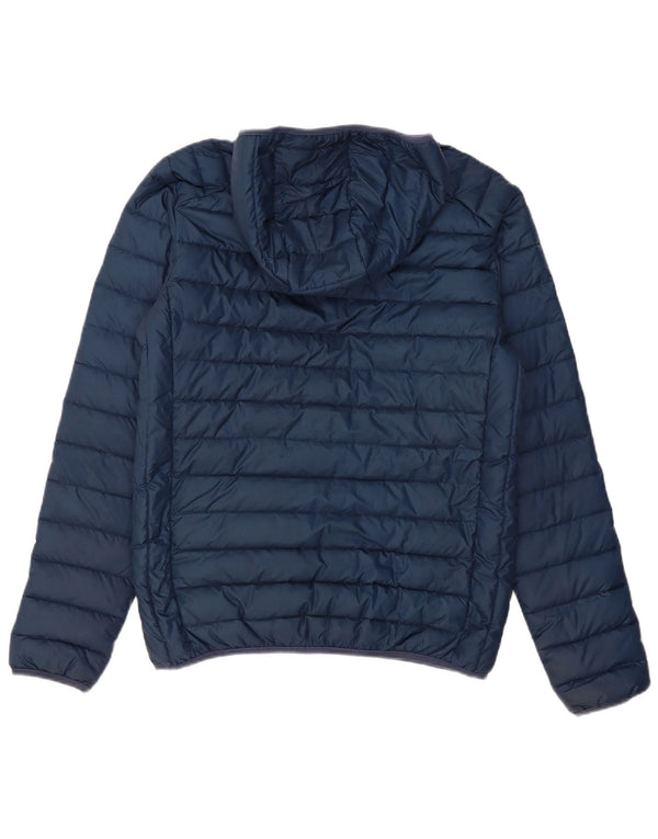 ELLESSE Giacca imbottita con cappuccio da uomo UK 36 Small Poliestere blu navy