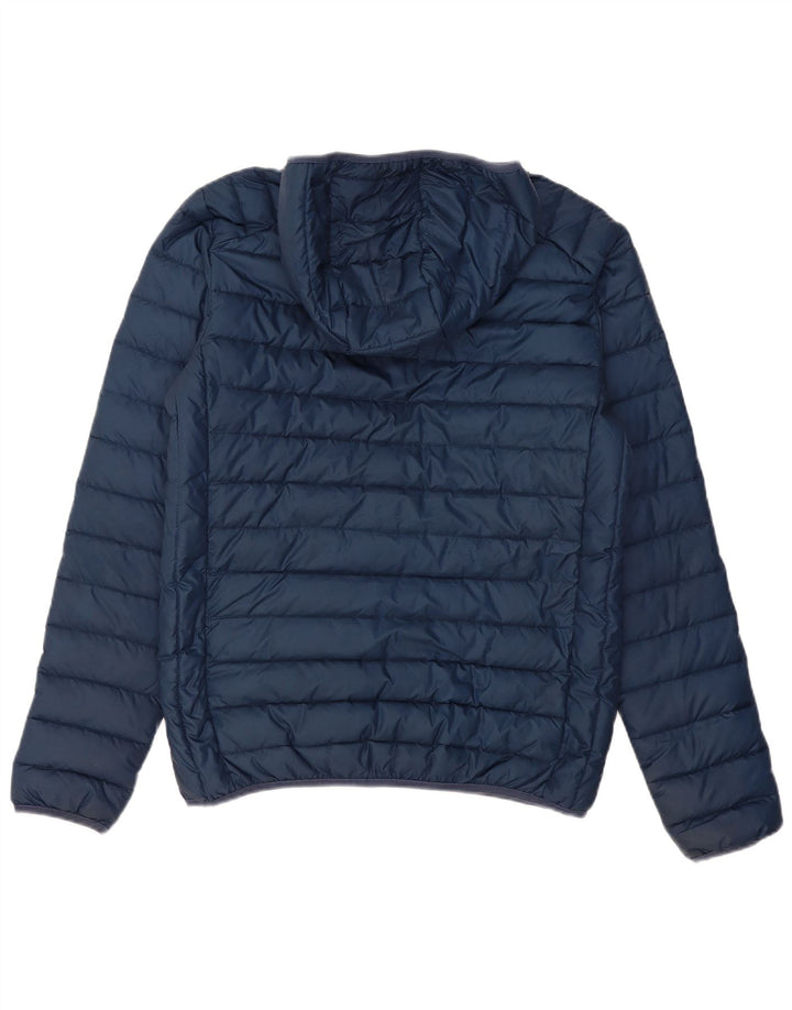 ELLESSE Giacca imbottita con cappuccio da uomo UK 36 Small Poliestere blu navy