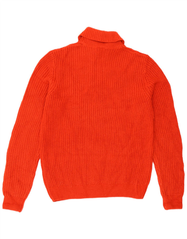 Maglione maglione a collo alto da donna Marks & Spencer UK 14 Acrilico rosso medio