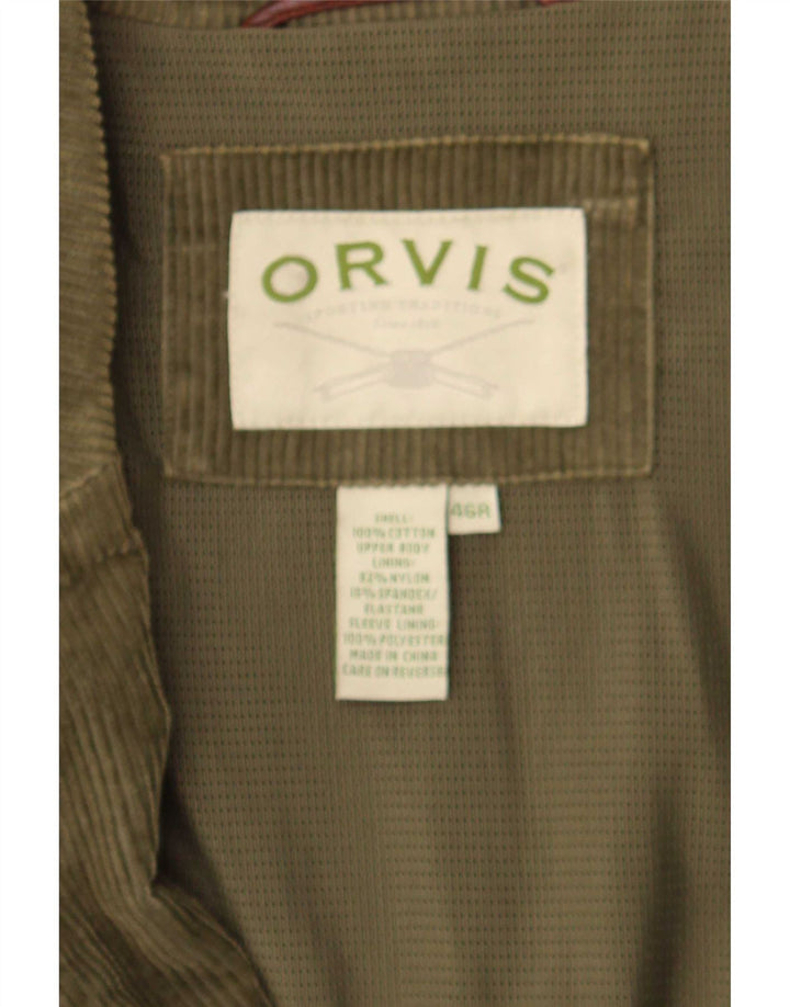 Giacca blazer in velluto a coste a 2 bottoni da uomo Orvis EU 46 3XL cotone verde