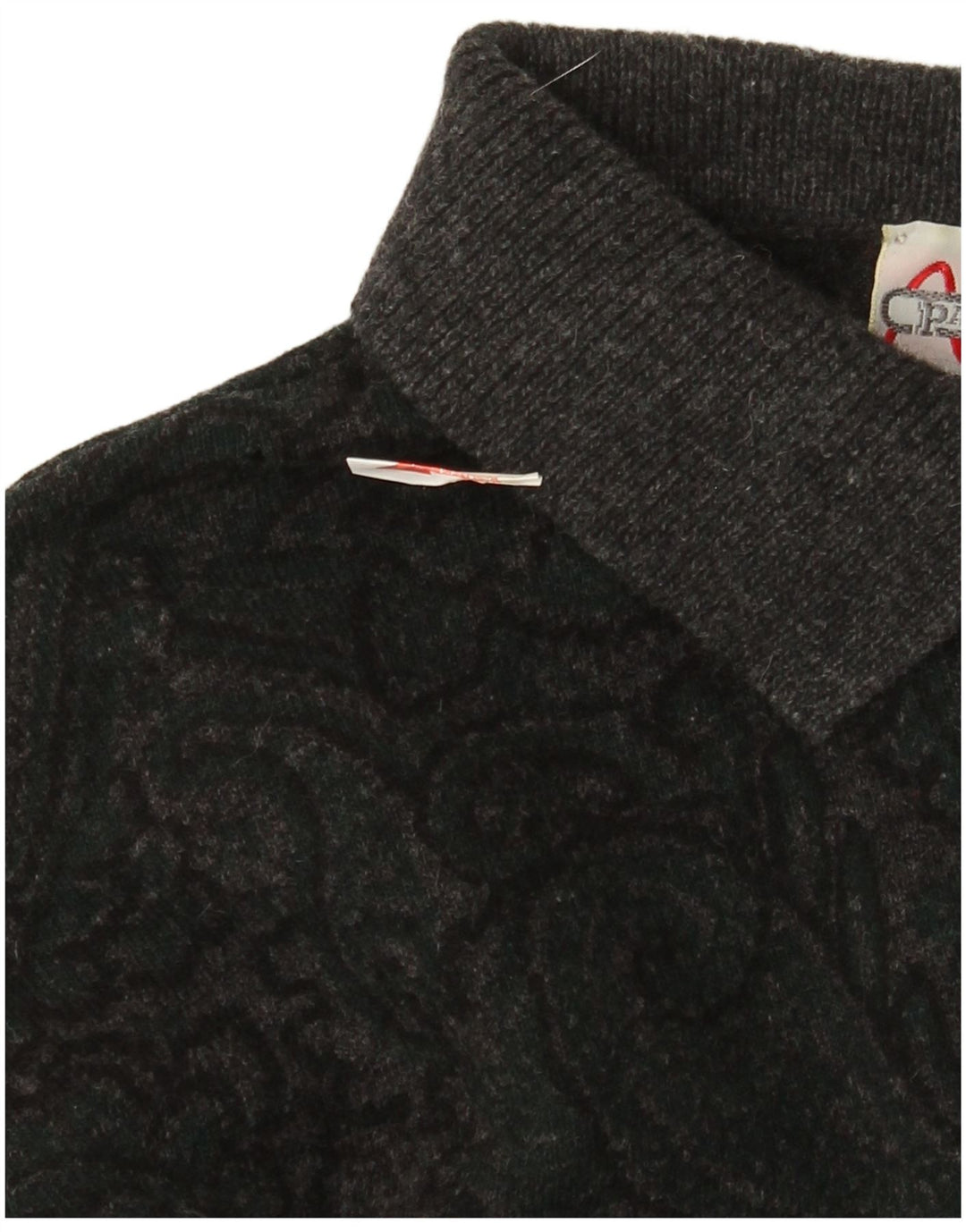 Maglione da uomo a collo alto Pancaldi & B IT 48 Lana Paisley grigio medio