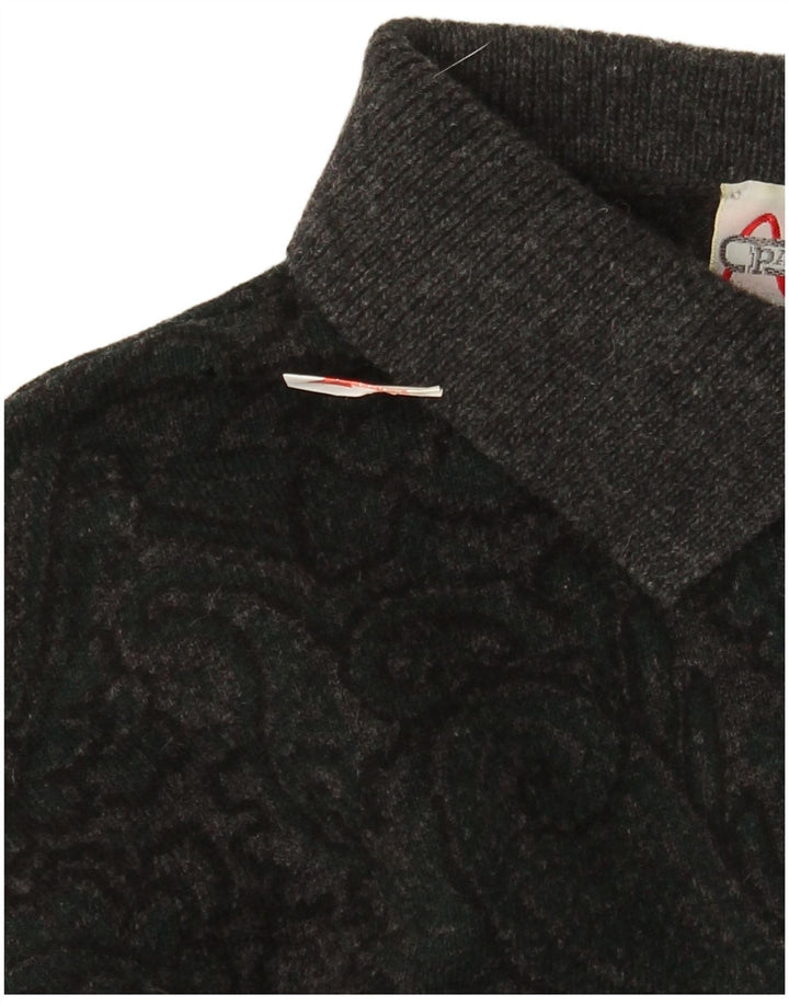 Maglione da uomo a collo alto Pancaldi & B IT 48 Lana Paisley grigio medio