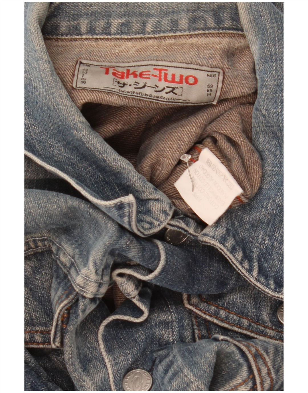 Take Two Giacca di jeans da uomo UK 40 Large Blu Cotone
