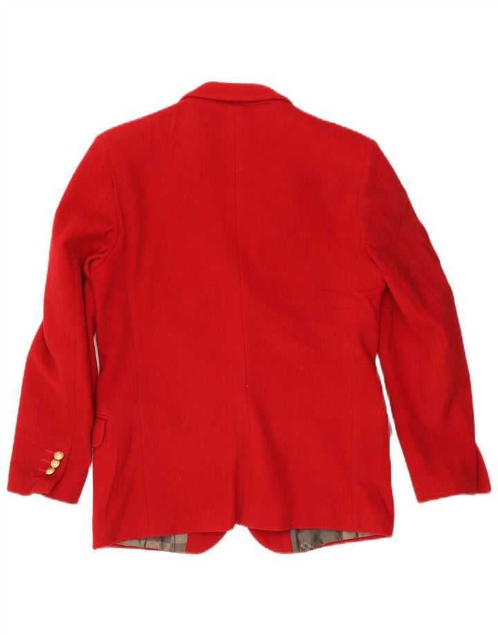 Giacca Blazer a 3 Bottoni da Donna Armata Di Mare IT 42 Lana Rossa Media