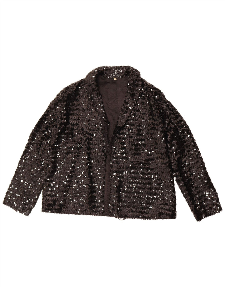 Giacca blazer vintage da donna IT 50 XL nera