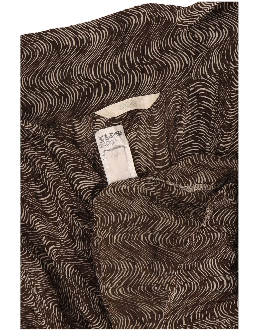 Camicetta da donna Marks & Spencer UK 18 XL Poliestere geometrico marrone
