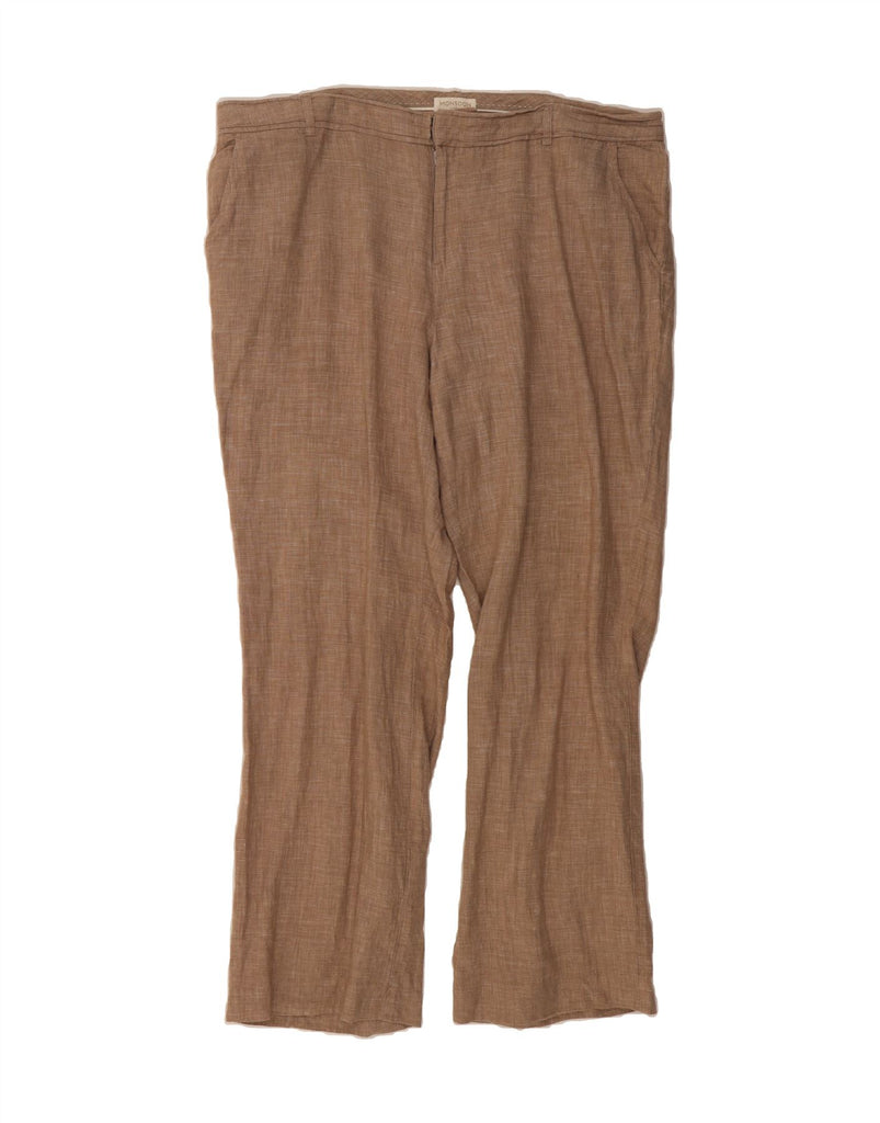 MONSOON Womens Standard Straight Chino Trousers UK 18 XL W39 L31 Brown Vintage Monsoon and Second-Hand Monsoon from Messina Hembry 