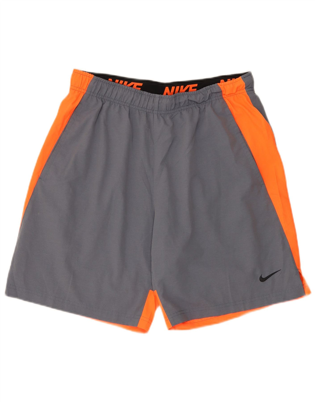 Pantaloncini sportivi Nike Dri Fit da uomo, grandi, in poliestere color block grigio