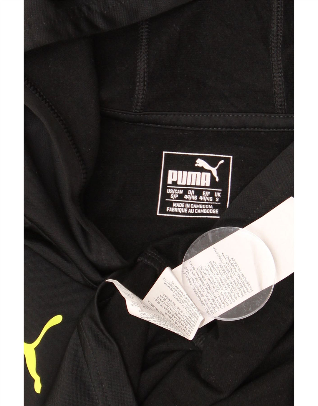 Maglia PUMA da uomo a maniche lunghe con cappuccio piccola nera in poliestere
