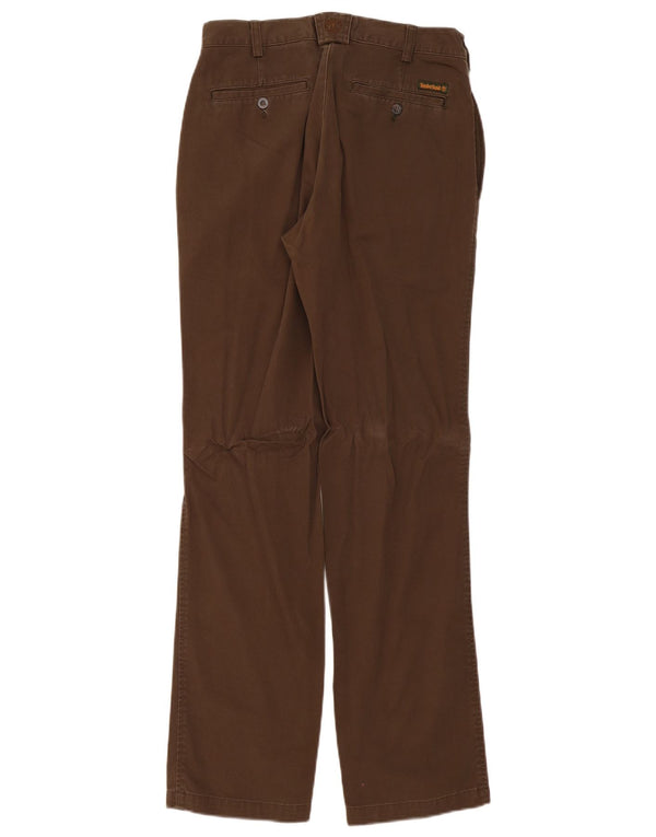 Pantaloni chino dritti da uomo Timberland W31 L33 in cotone marrone