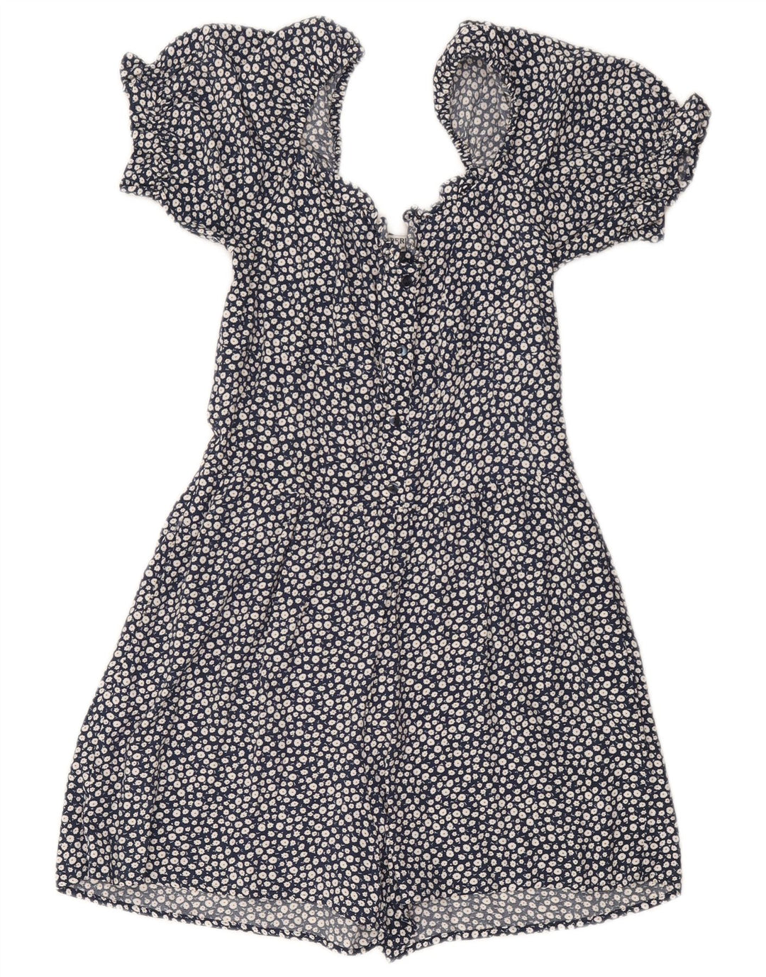 Tutina da donna SUPERDRY UK 8 Small in viscosa floreale blu navy