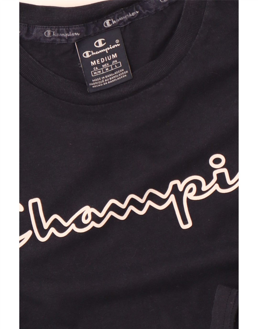 T-shirt grafica da uomo CHAMPION Top medio blu navy