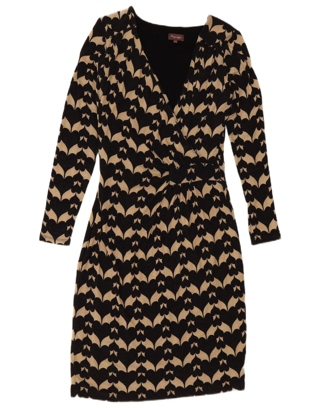 Abito tubino da donna con motivo astratto Phase Eight UK 12 medio nero