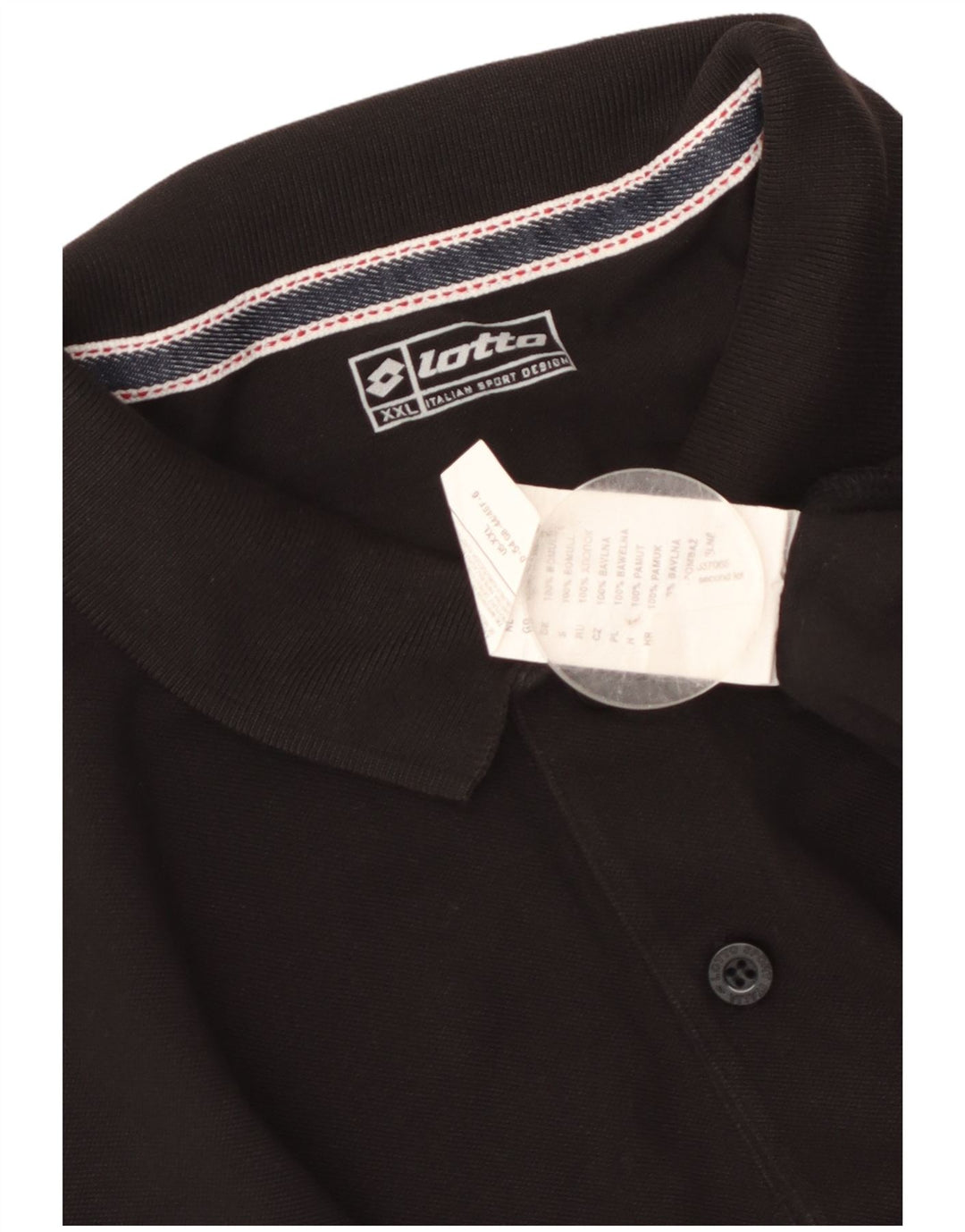 Polo da uomo Lotto 2XL in cotone nero