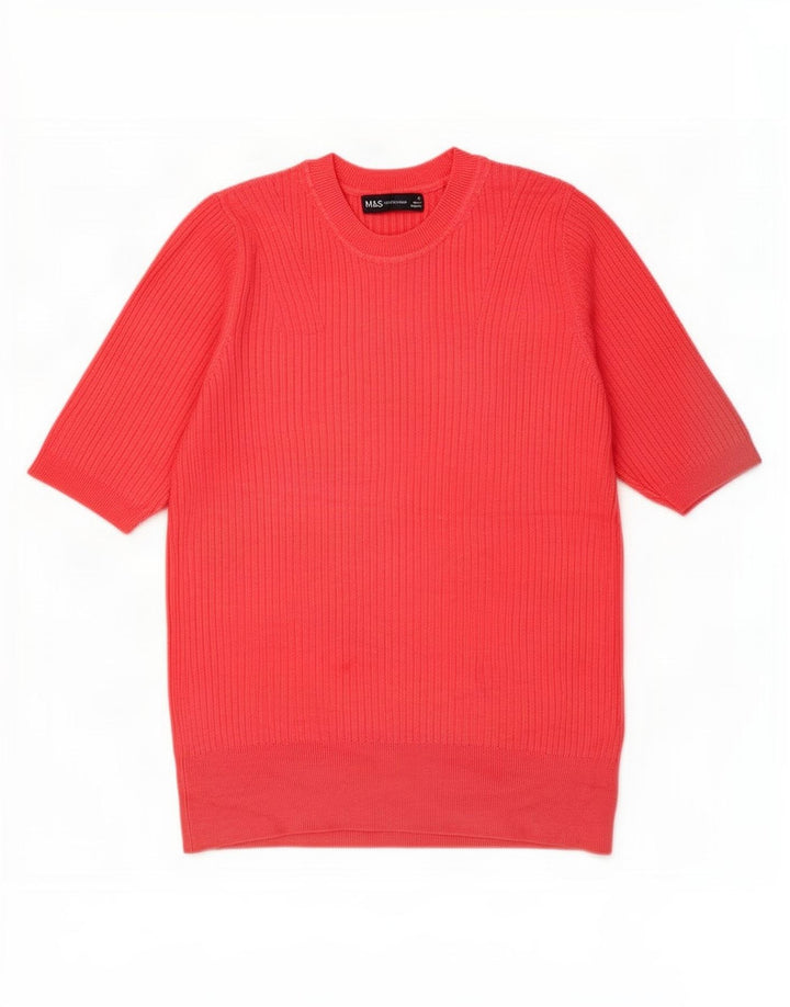 Maglione maglione girocollo da donna Marks & Spencer UK 12 Rosa medio