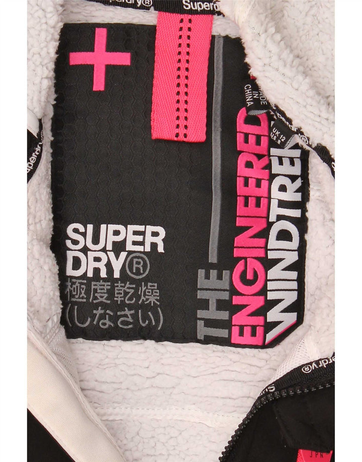 Giacca a vento con cappuccio da donna Superdry UK 12 media nera