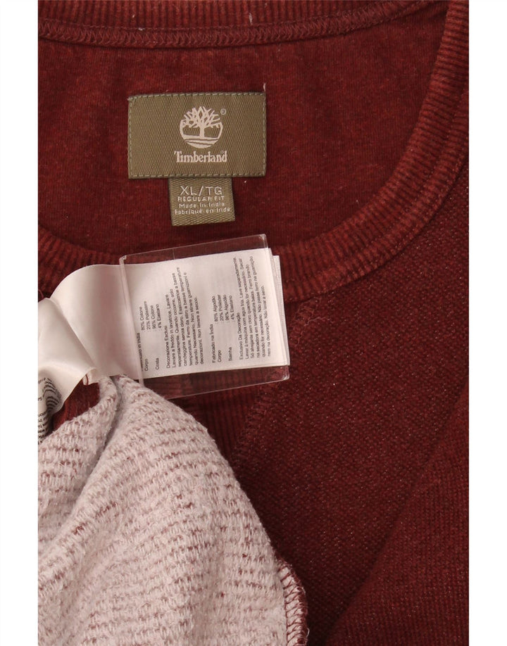 Felpa da uomo Regular Fit TIMBERLAND XL in cotone rosso