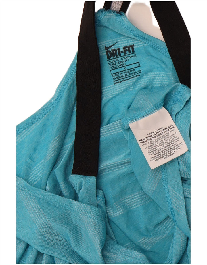 Canotta da donna NIKE UK 16 Sport in poliestere a righe grandi blu