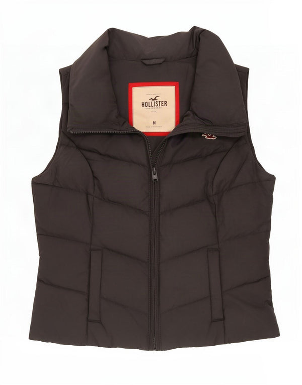 Gilet imbottito da donna Hollister UK 12 Poliestere grigio medio