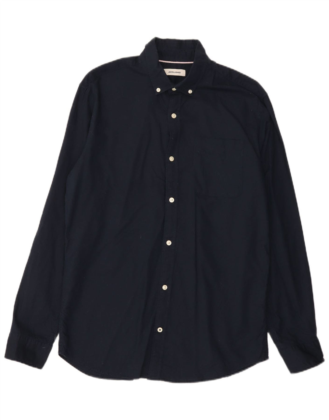 Camicia da uomo Jack & Jones grande in cotone blu navy