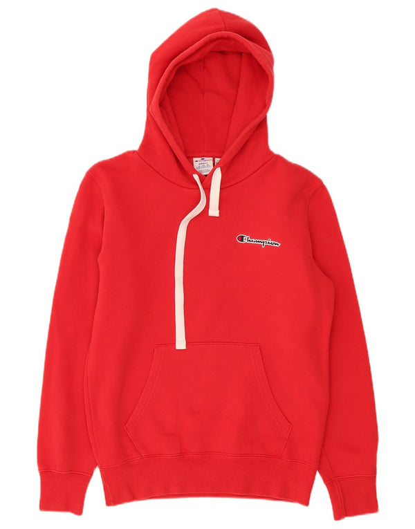 Maglione con cappuccio da uomo Champion piccolo in cotone rosso