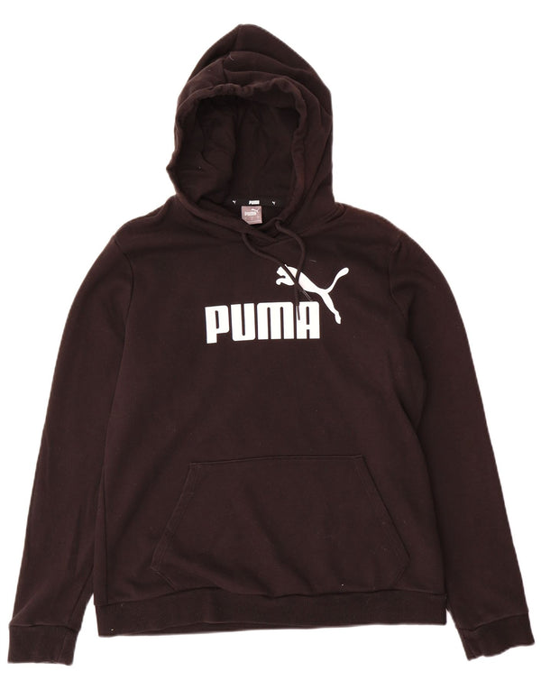 Felpa con cappuccio grafica da donna Puma UK 16 grande cotone nero