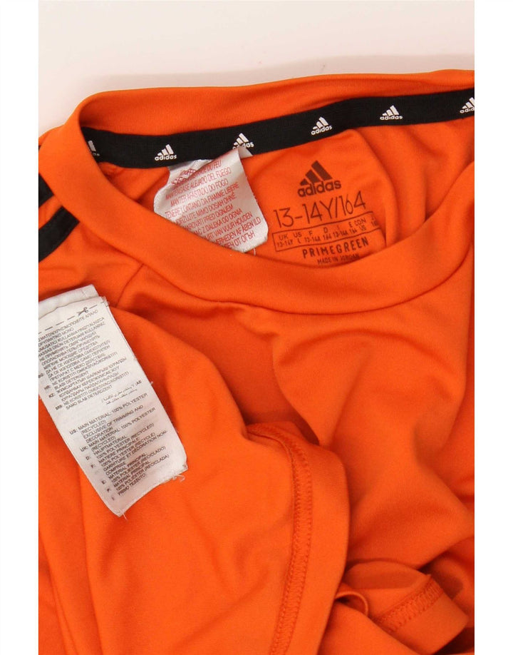 Maglietta Adidas Aeroready da bambino 13-14 anni in poliestere arancione