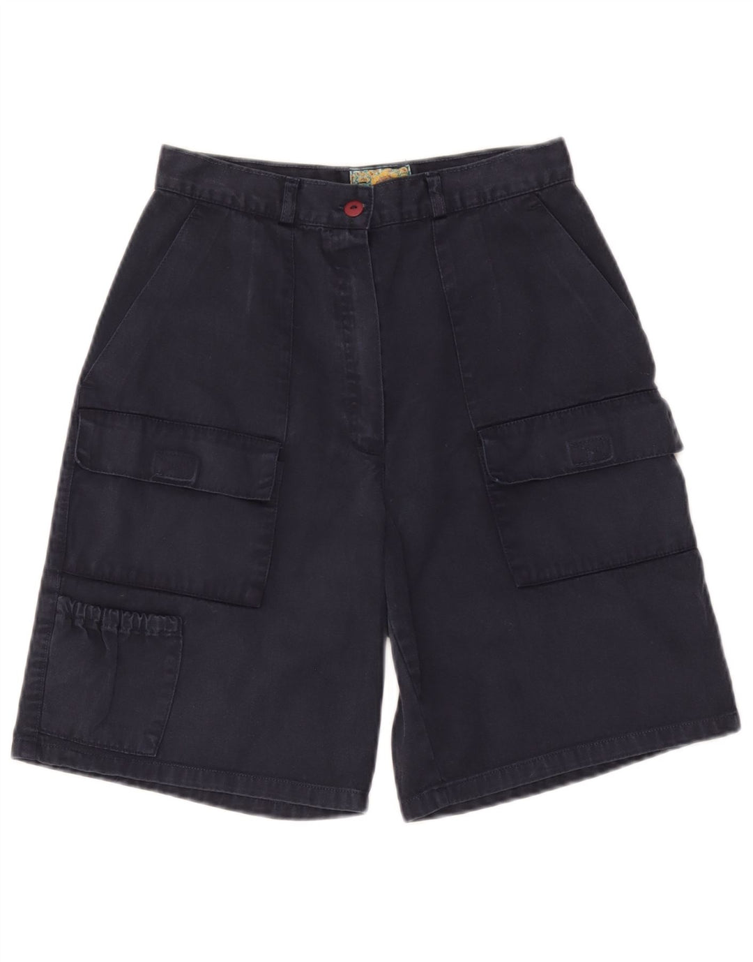 Pantaloncini cargo bermuda da donna vintage IT 44 medi W28 cotone blu navy