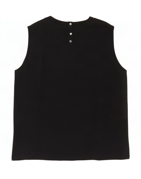 Max Mara Camicetta senza maniche da weekend da donna Top UK 16 Large Nero