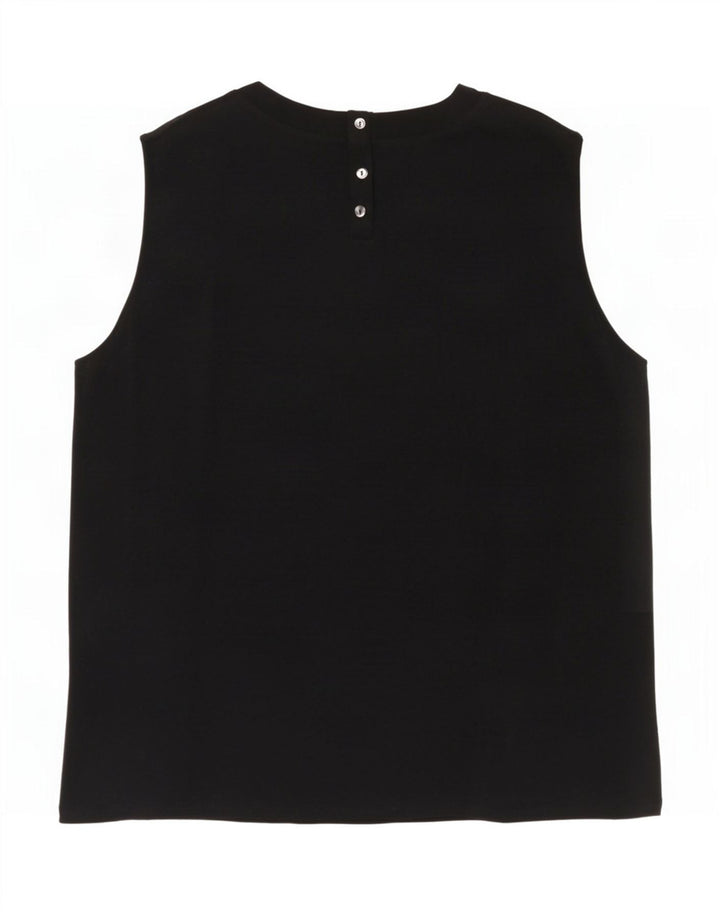 Max Mara Camicetta senza maniche da weekend da donna Top UK 16 Large Nero