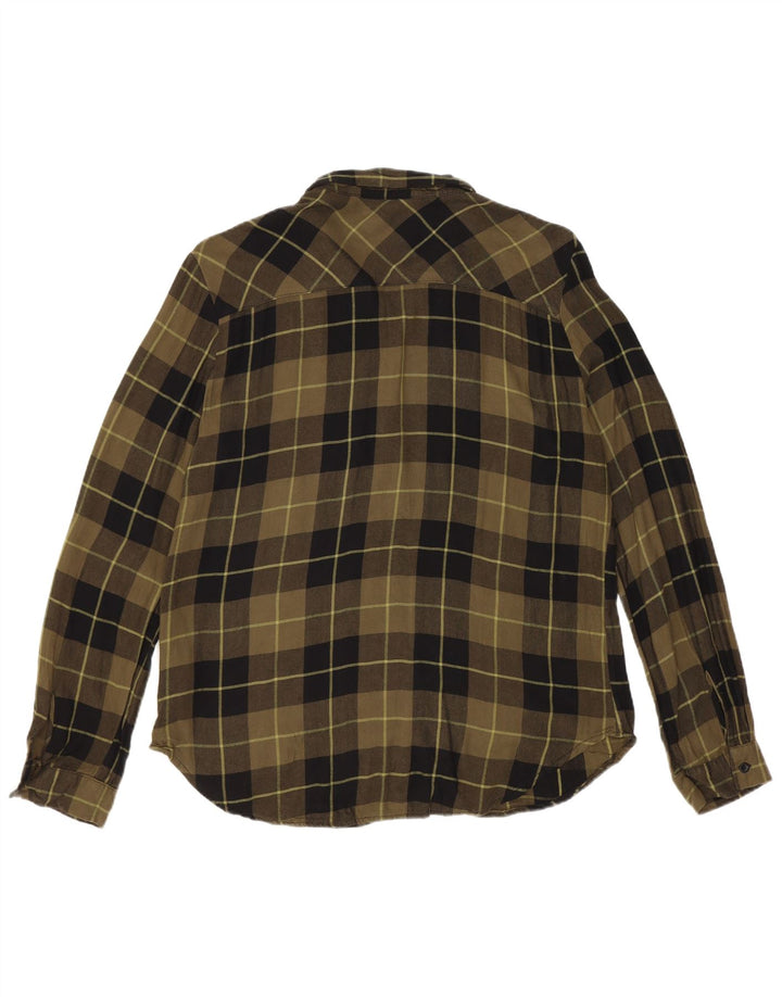 Camicia in flanella da donna Zara UK 14 Viscosa a quadri verde medio