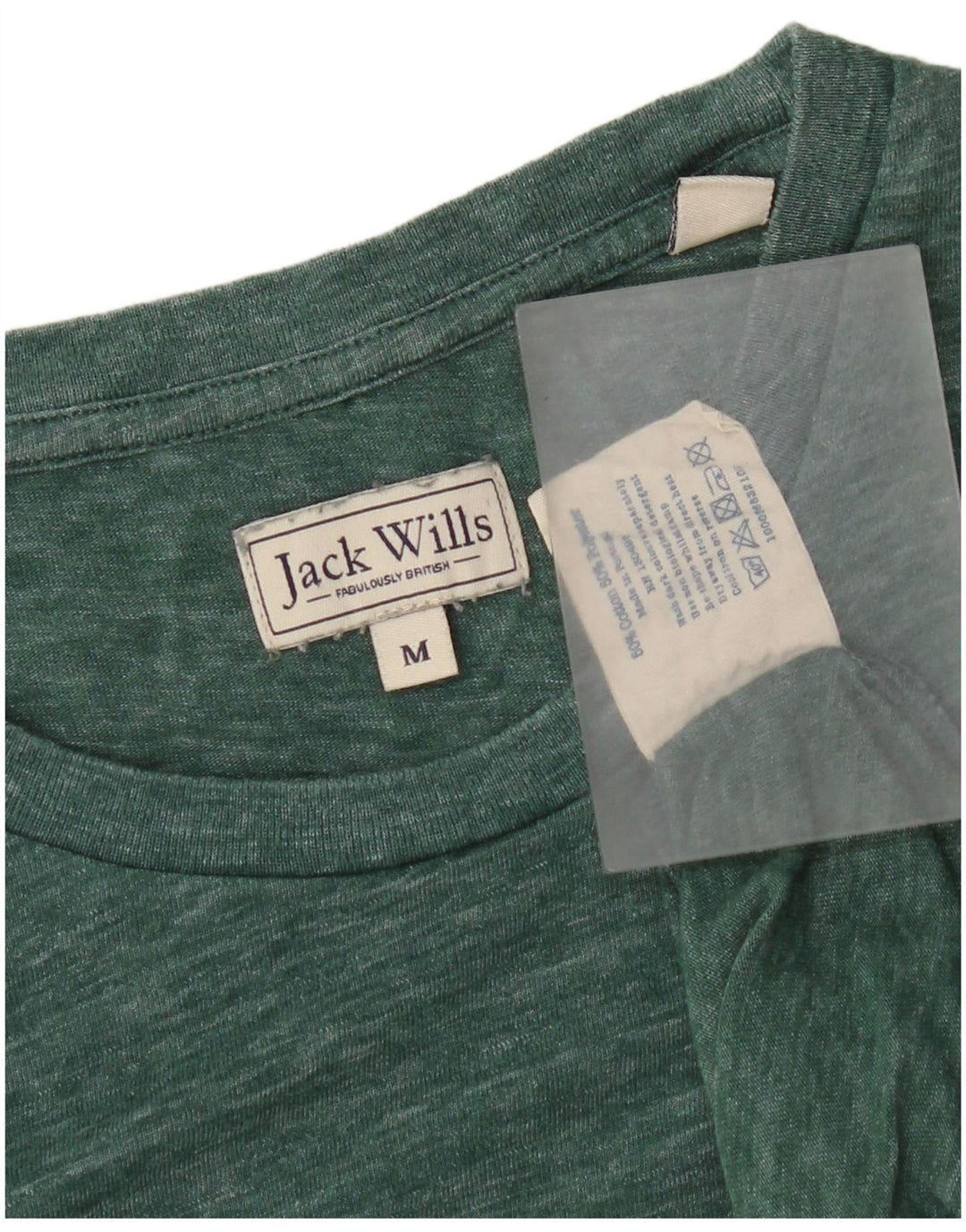 T-shirt da uomo Jack Wills Top in cotone screziato verde medio