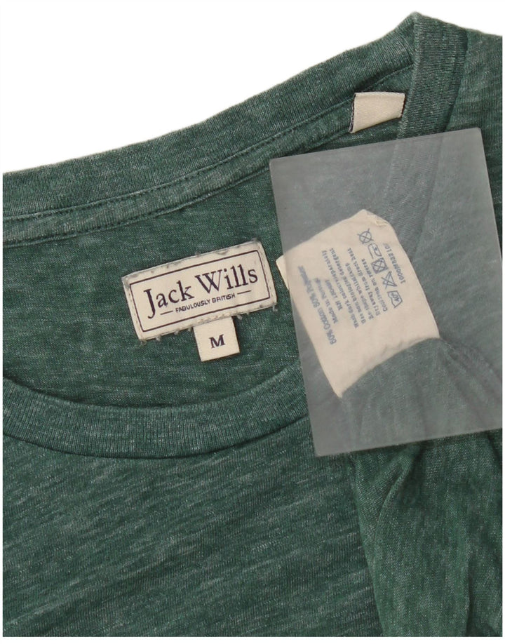 T-shirt da uomo Jack Wills Top in cotone screziato verde medio