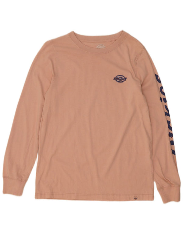 Dickies Top grafico da donna a maniche lunghe UK 12 Rosa medio