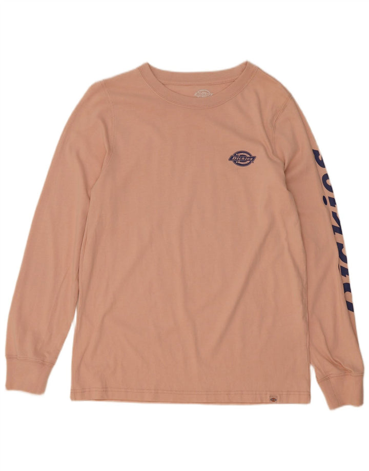 Dickies Top grafico da donna a maniche lunghe UK 12 Rosa medio
