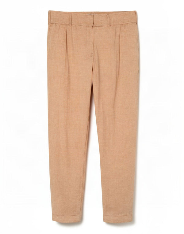 Pantaloni chino slim da donna Marks & Spencer UK 8 piccoli W28 L28 Lino rosa