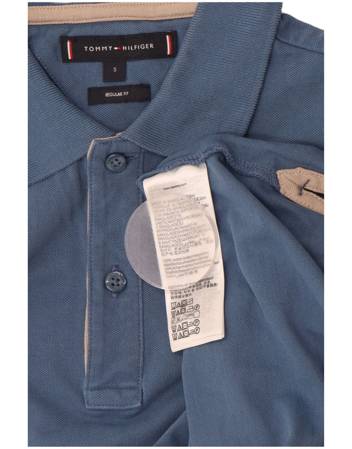 TOMMY HILFIGER Polo da uomo vestibilità regolare piccola in cotone blu