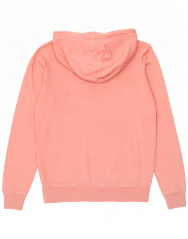 Jack Wills Maglia con cappuccio e vestibilità comoda grafica da donna UK 8 Small Rosa Cotone