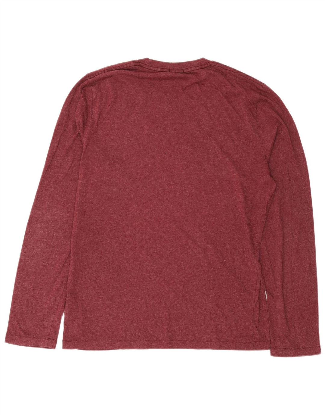 ABERCROMBIE & FITCH Top con grafica muscolare da uomo a maniche lunghe grande bordeaux
