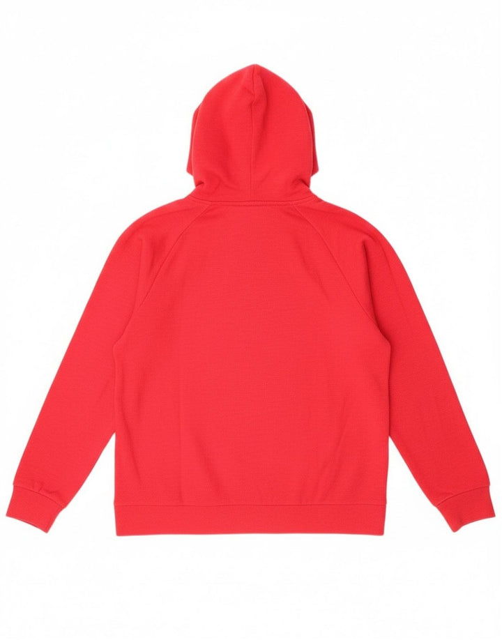 Felpa con cappuccio grafica Nike da uomo in cotone rosso medio