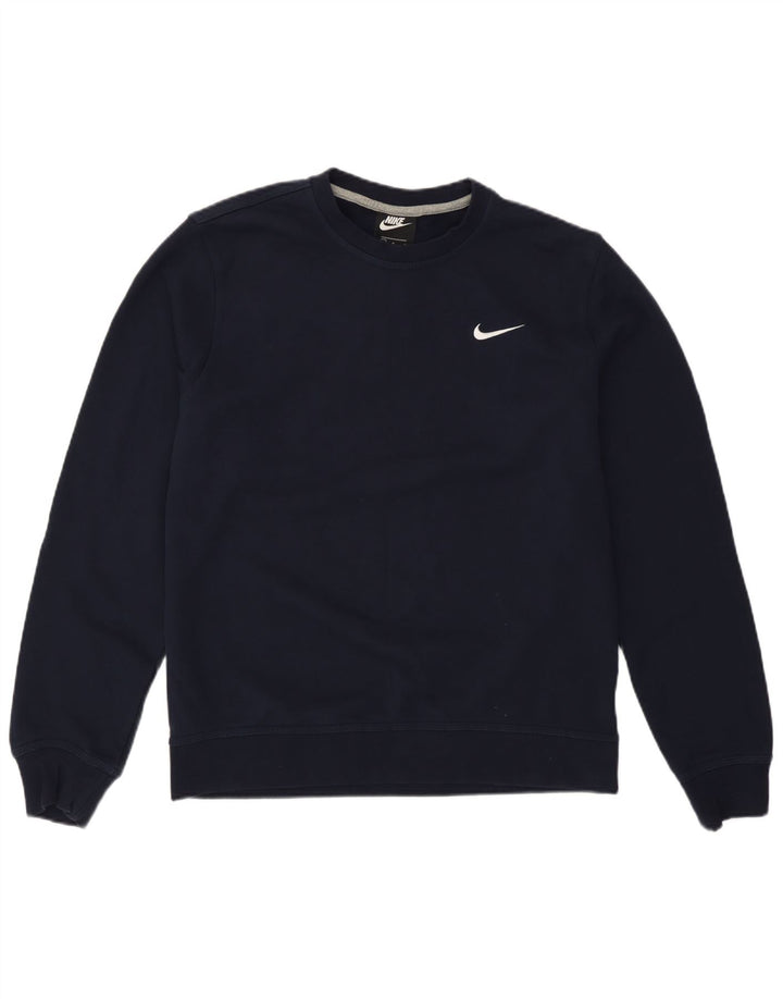 Felpa Nike da uomo in cotone medio blu navy