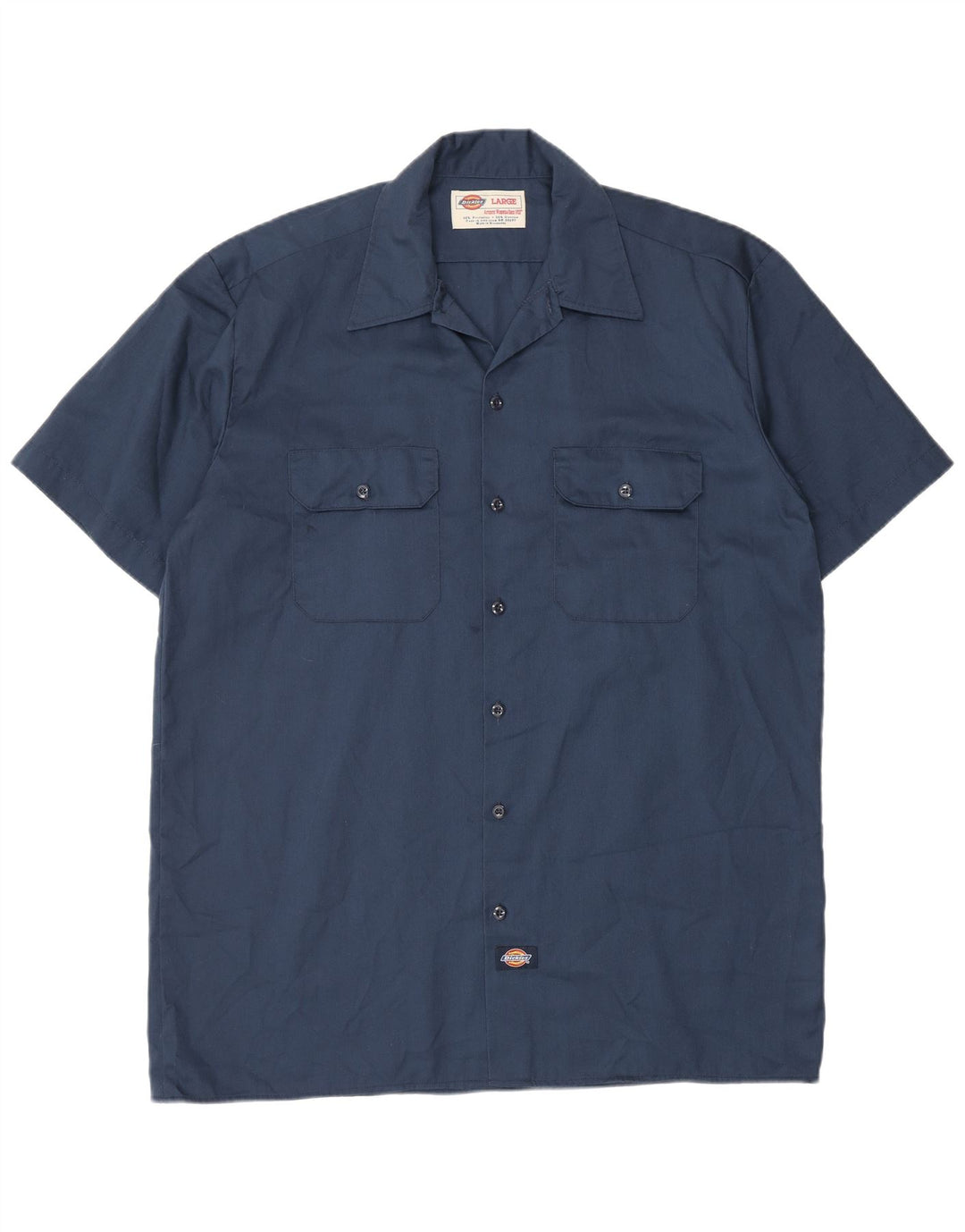 Dickies Camicia a maniche corte da uomo Large in poliestere blu navy